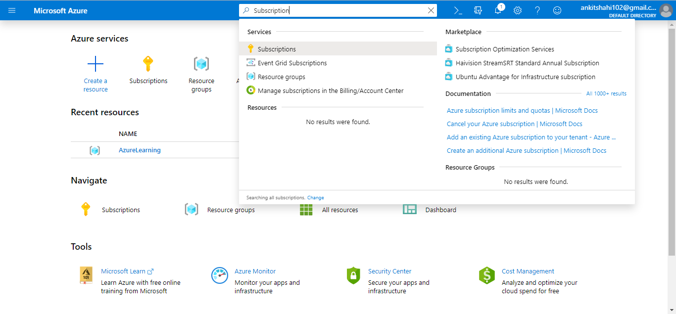 Azure Portal Overview