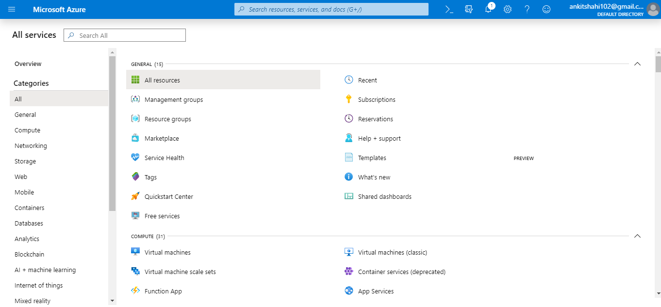 Azure Portal Overview