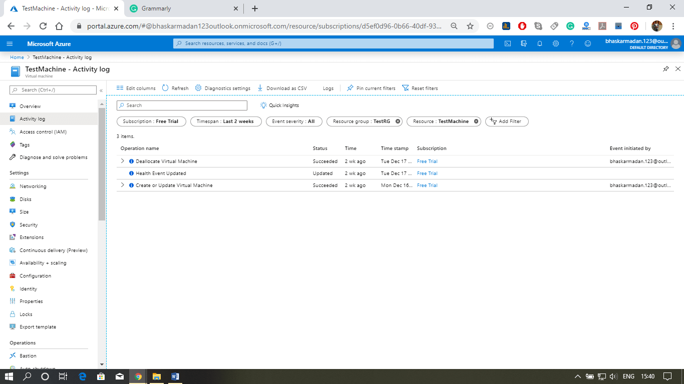 Azure VM Monitoring