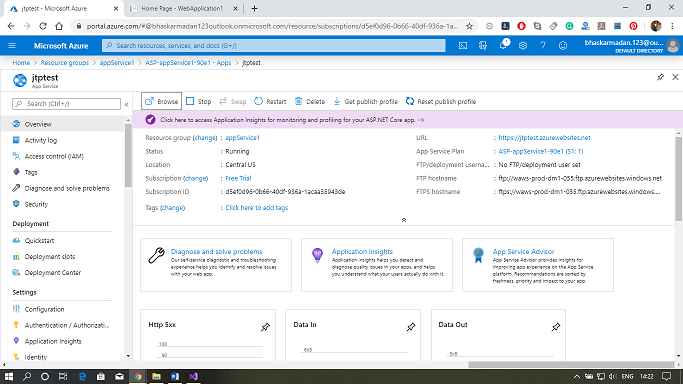 Azure Web App