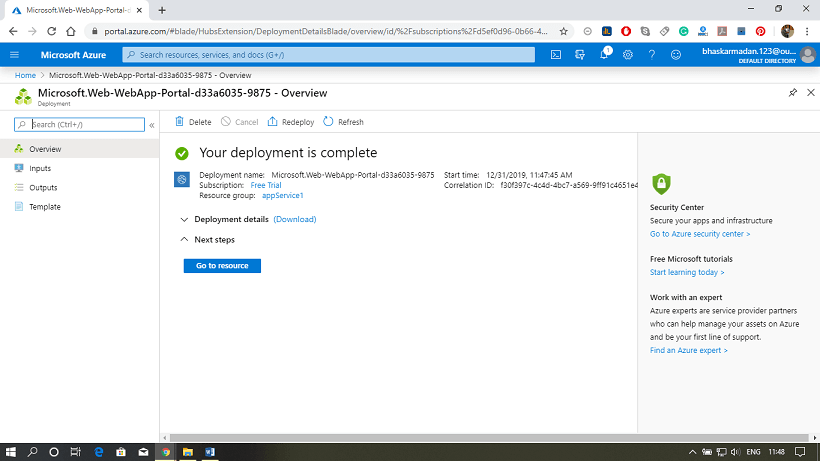 Azure Web App