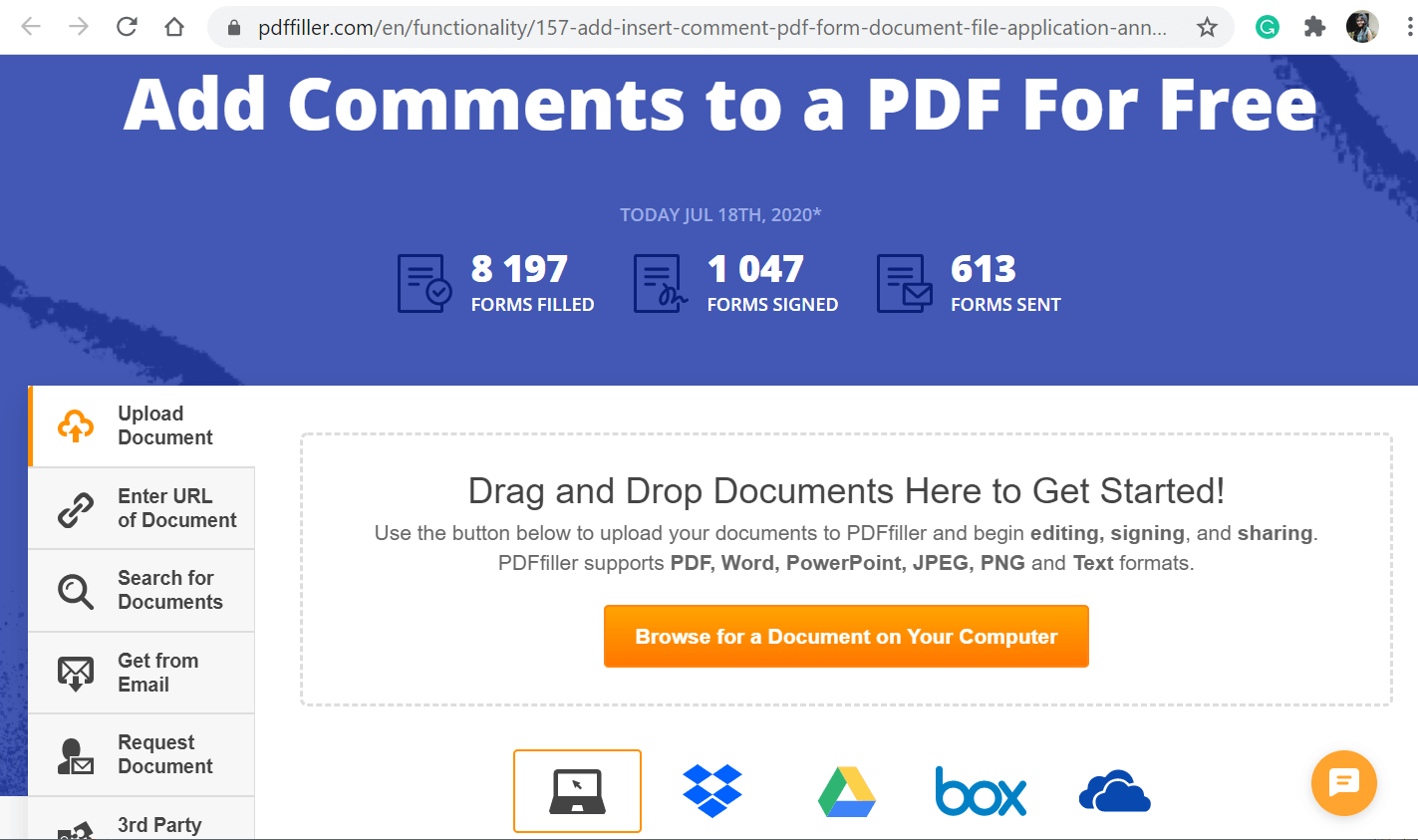 add comments to pdf online