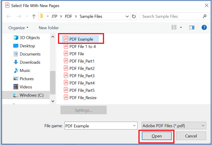 Add Pages in PDF