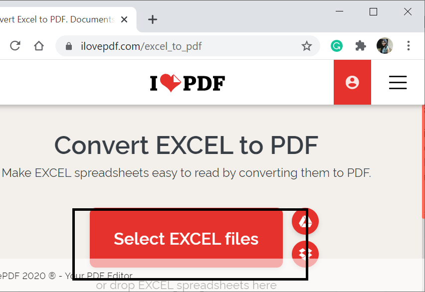 Convert Excel to PDF