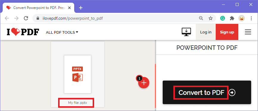 Convert PowerPoint to PDF