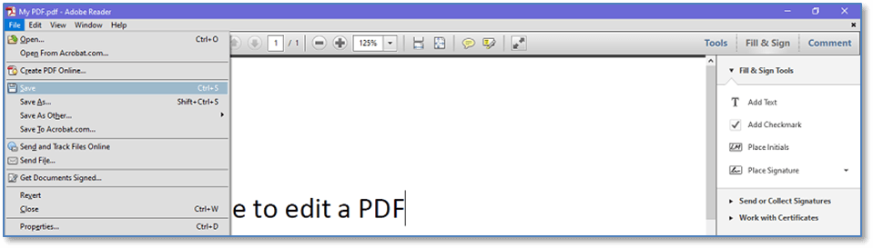 Save a PDF