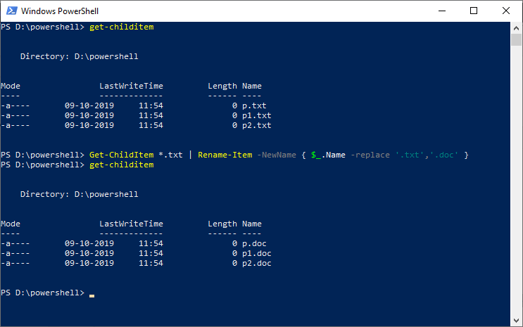 PowerShell Rename-Item