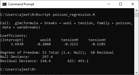 R Poisson Regression