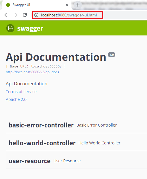 Configuring Auto Generation of Swagger Documentation