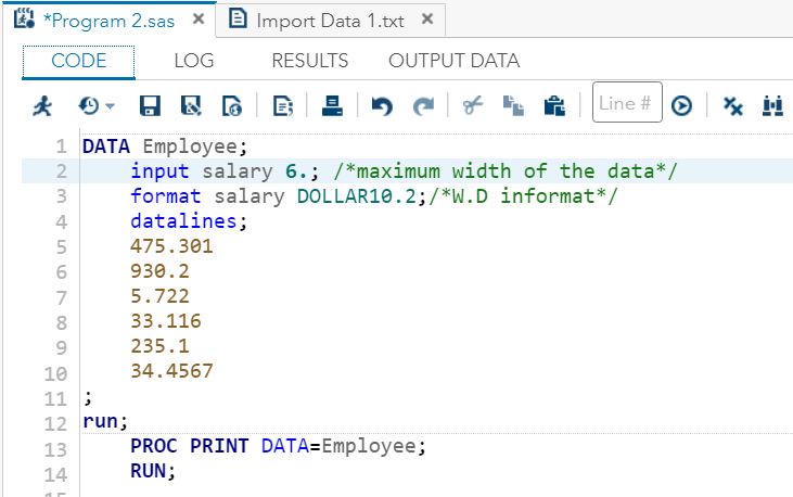 SAS Numeric Data Format