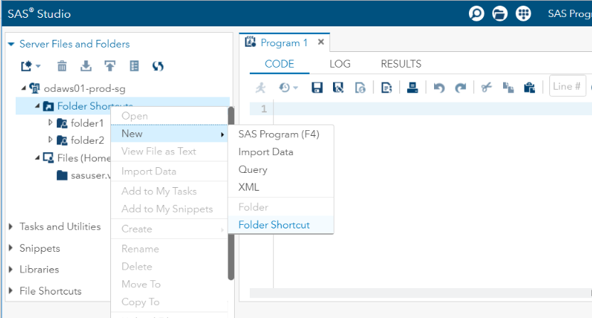 SAS User Interface