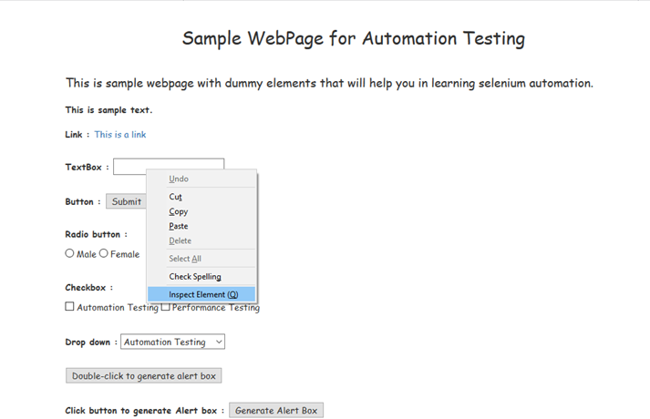 Selenium Webdriver Locating Strategies By ID