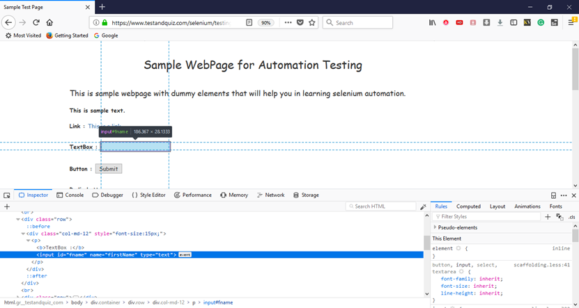 Selenium Webdriver Locating Strategies By ID