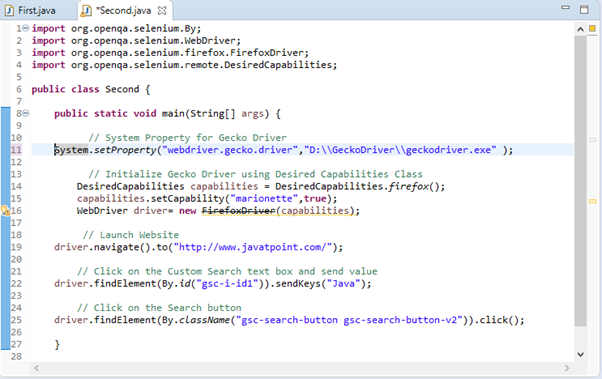 Selenium WebDriver Running test on Firefox Browser Gecko Driver