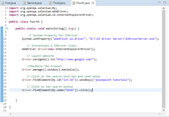 Selenium WebDriver Running test on IE Browser