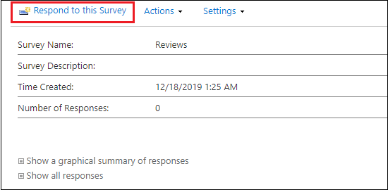 Create a Survey in SharePoint