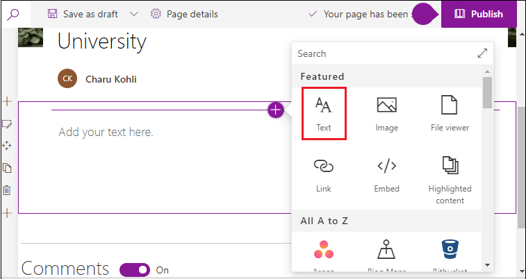 SharePoint Pages and Web Part