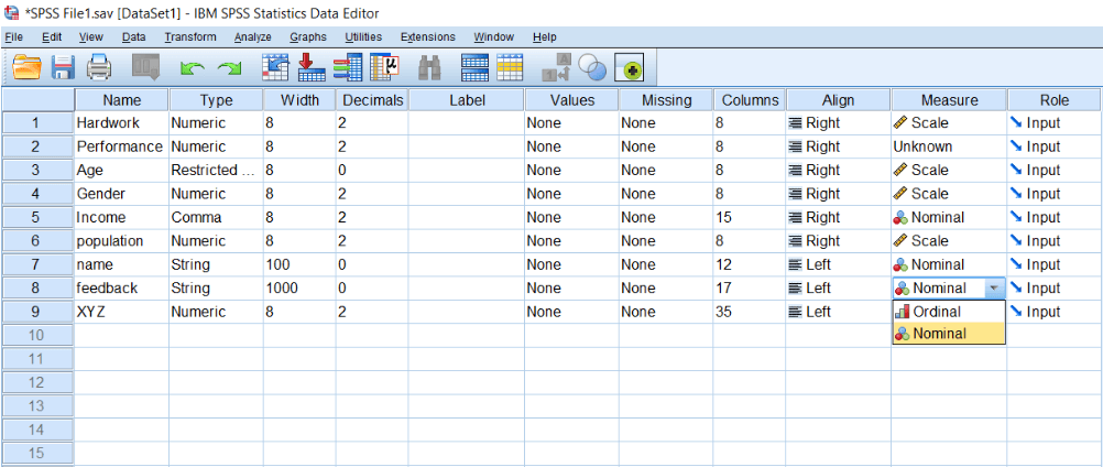 Scale of Measurement in SPSS