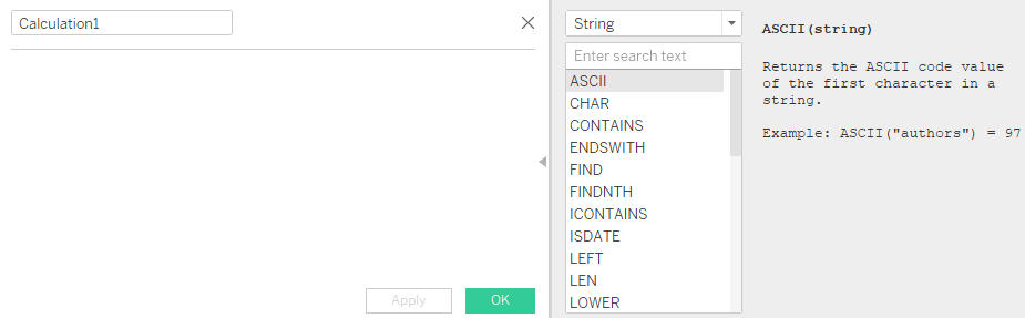 Tableau String Calculations