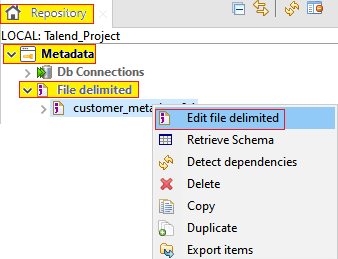 Centralizing File Delimited Metadata