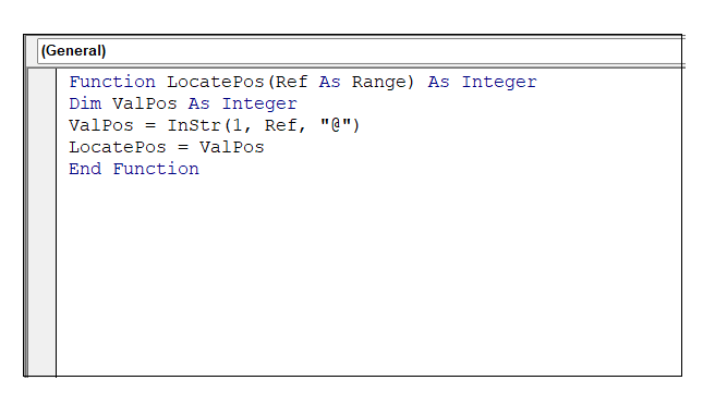 VBA Instr Function