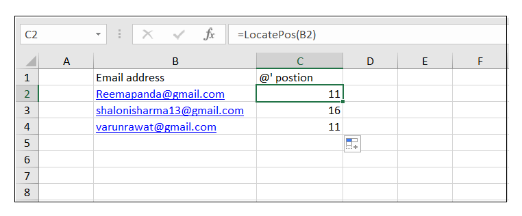 VBA Instr Function