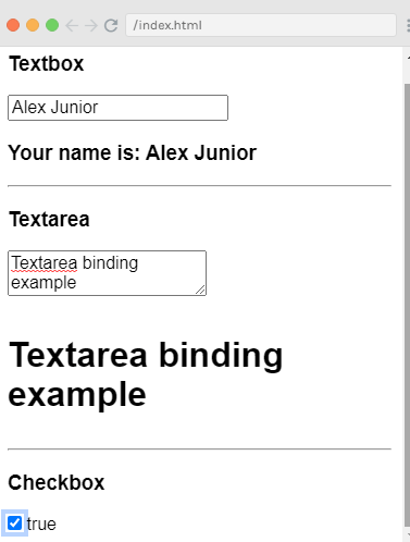 Vue.js Form Input Bindings