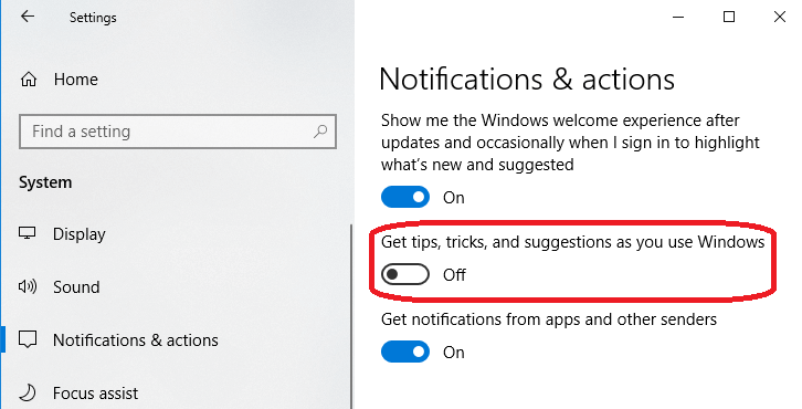 How to Turn Off Notifications in Windows 10