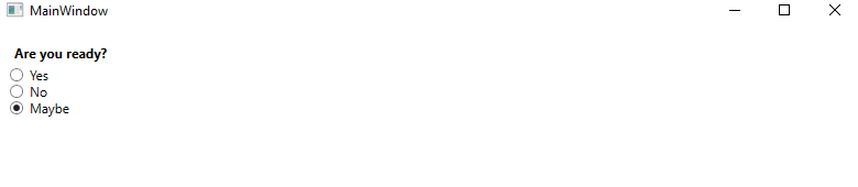 WPF RadioButton Control