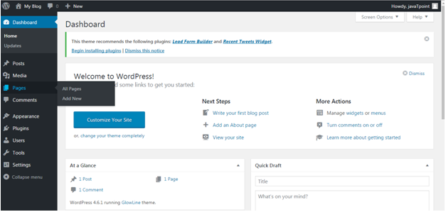 Wordpress How to create a wordpress site4