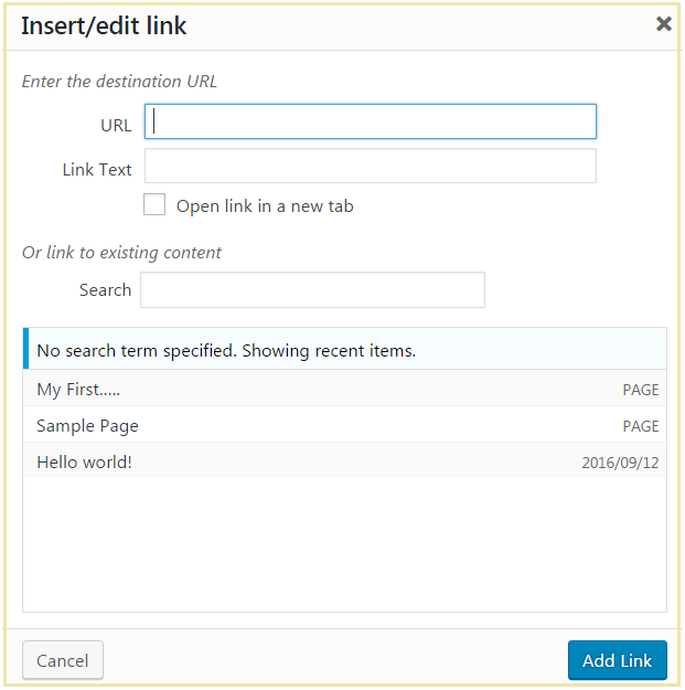 Wordpress Link in WordPress Posts and Pages3