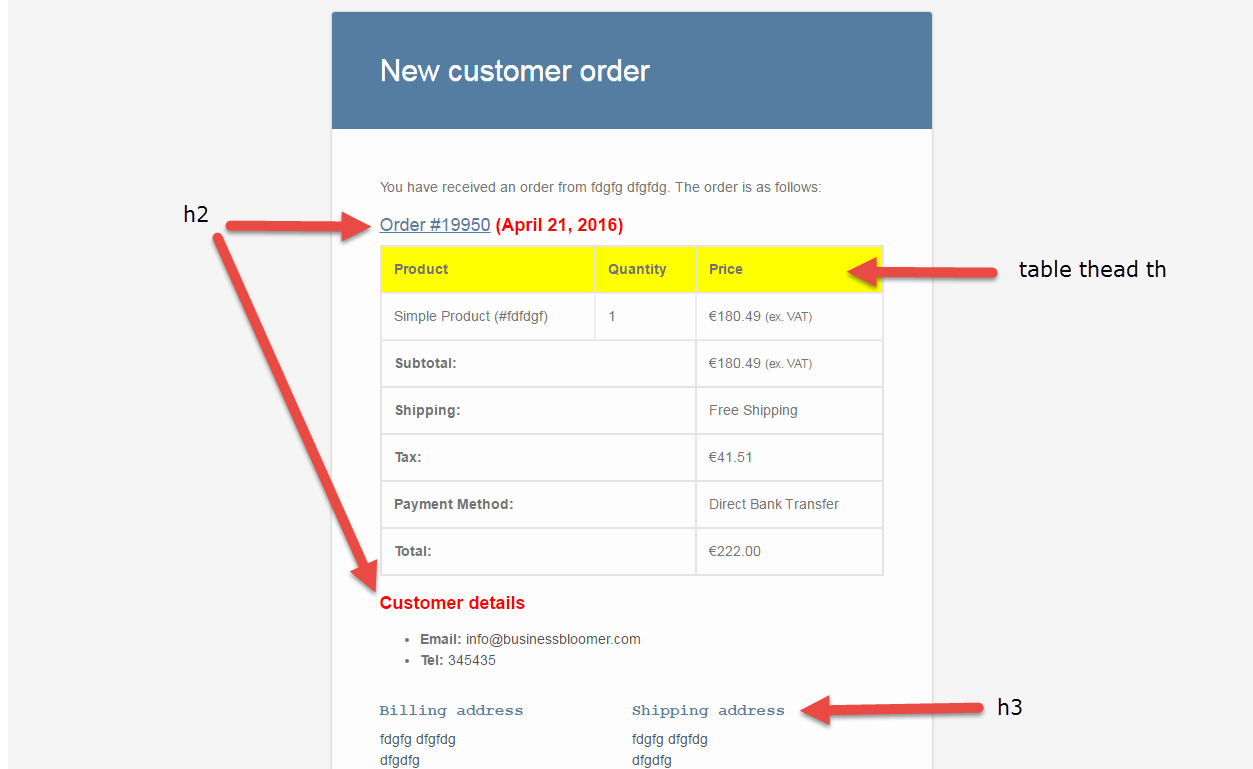 WooCommerce: Customize Email's CSS
