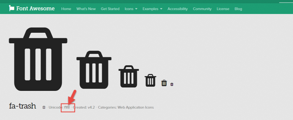 FontAwesome "trash" icon specs