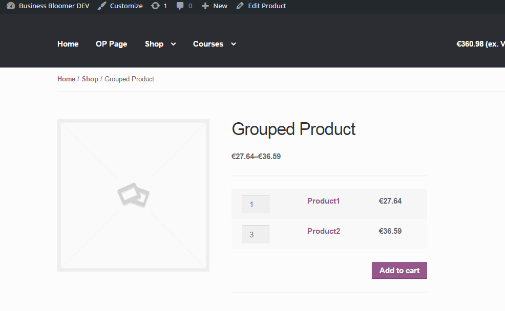 WooCommerce Grouped Products