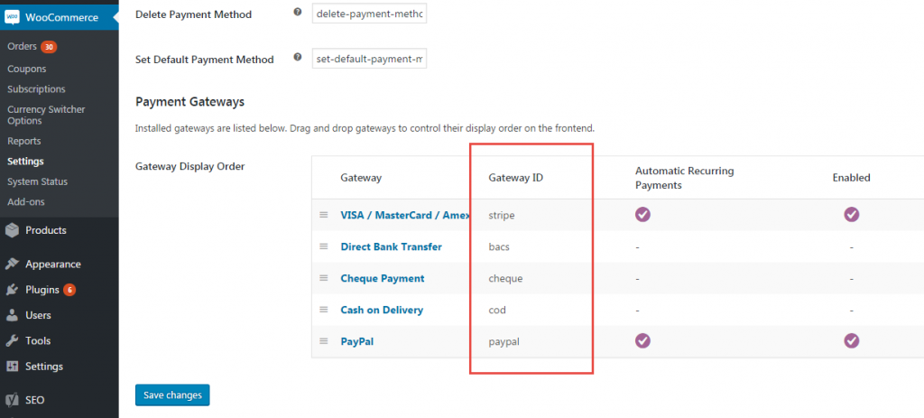 Find Gateway ID (WooCommerce Payments)