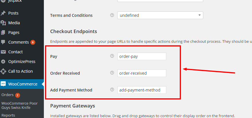WooCommerce Checkout Endpoints