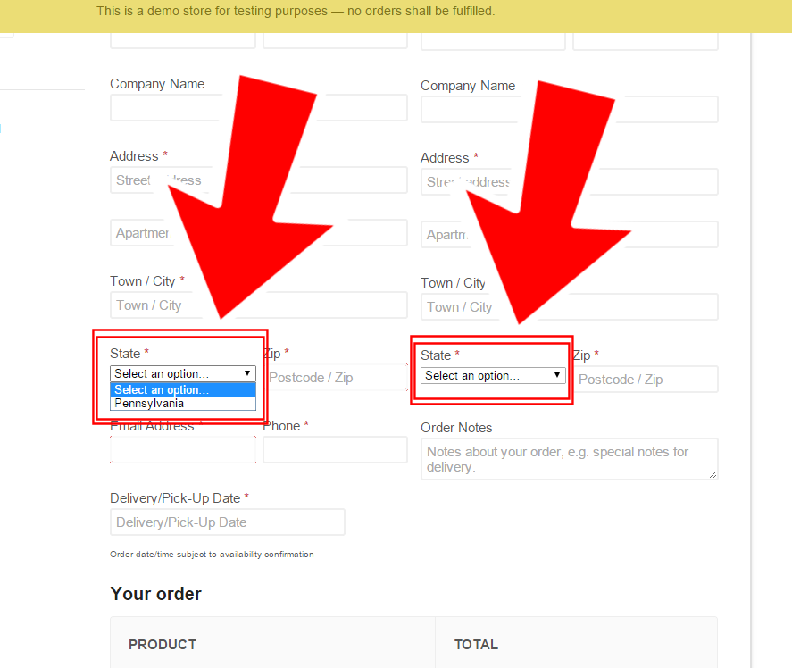 WooCommerce State Dropdowns @ Checkout