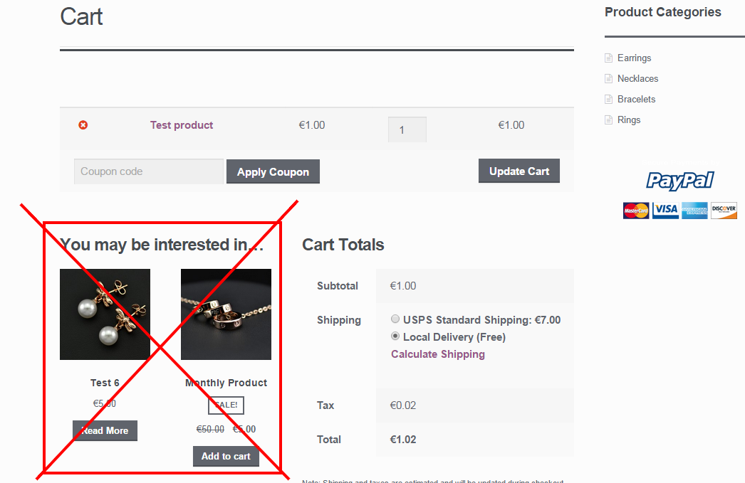 WooCommerce: remove cross-sells on the Cart page