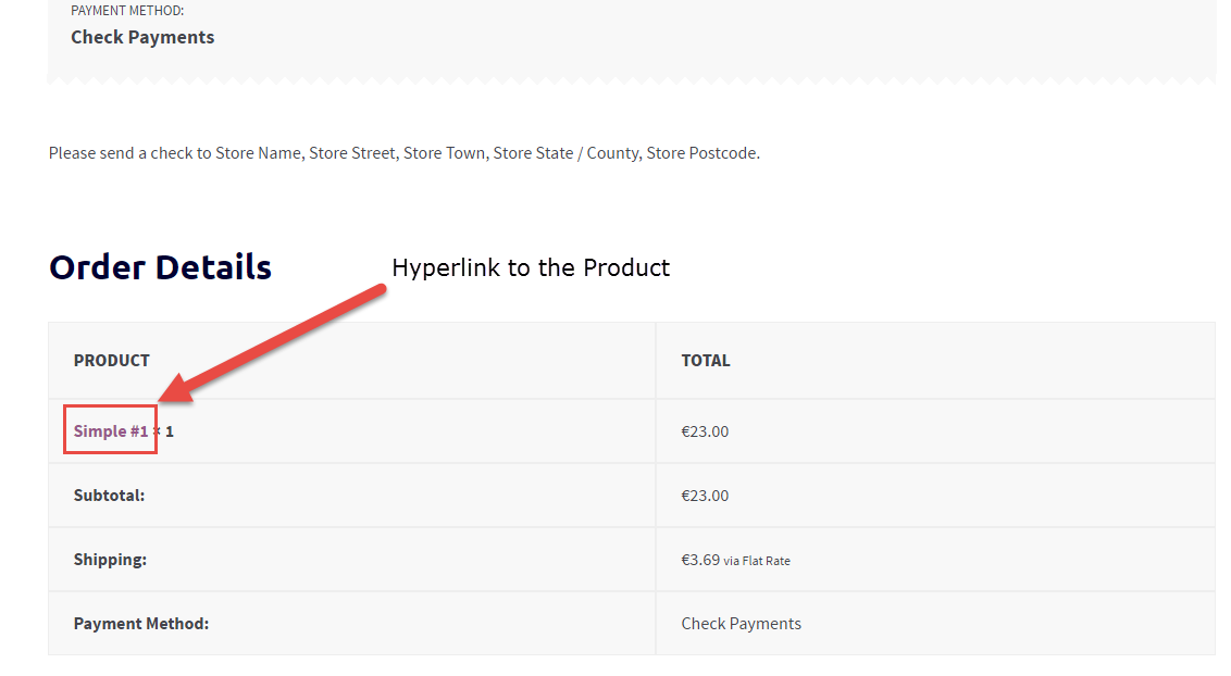 The annoying hyperlink to the product on the WooCommerce order table