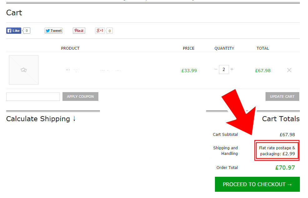 WooCommerce: remove the shipping labels on the cart page