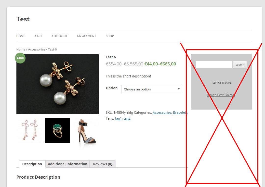 WooCommerce: remove the sidebar from the single product pages