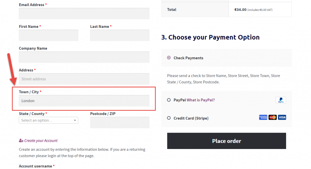 WooCommerce: set the default billing_city @ checkout