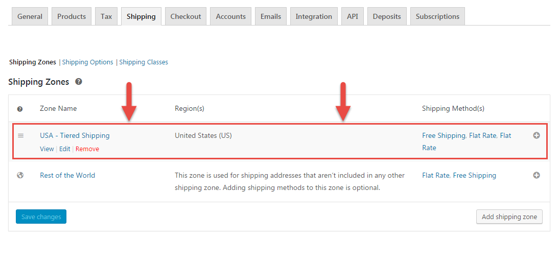 Shipping Zone Setup for Tiered Shipping