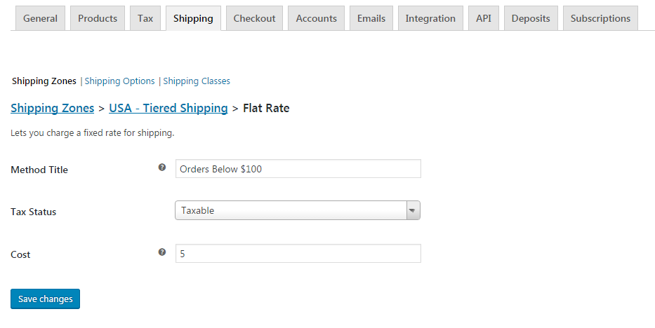 Shipping Method Setup for Tiered Shipping