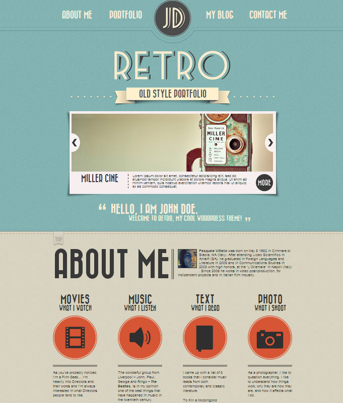 retro-wordpress-portfolio-theme