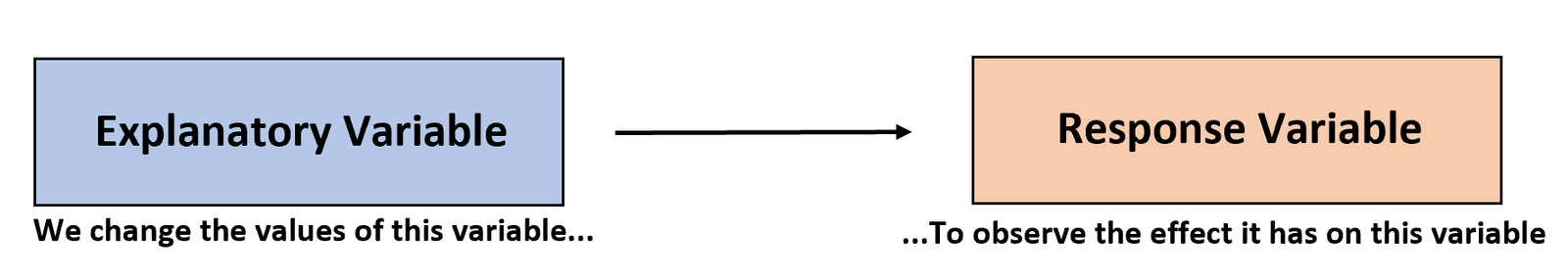 Explanatory and response variables