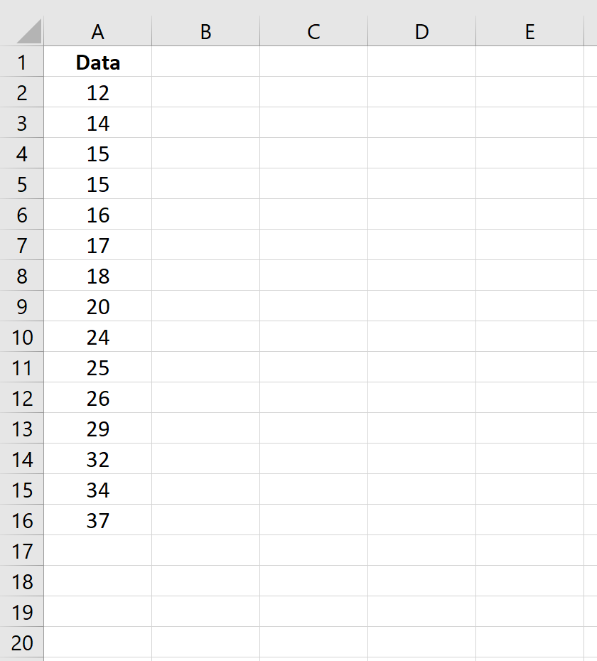 Raw data in Excel in one column