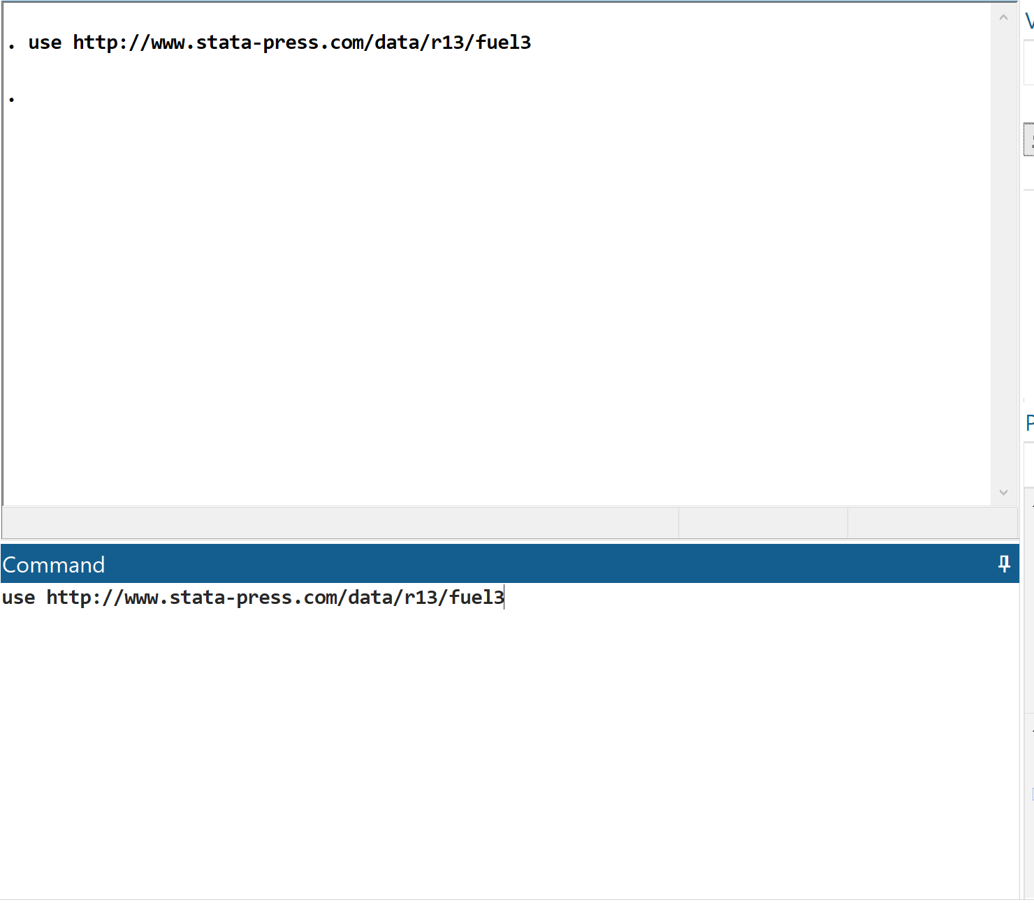 Two sample t-test in Stata example